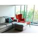 Corrigan Studio® Vernell Patio Chair w/ Ottoman Wood in Orange/Pink | 38 H x 29 W x 31 D in | Wayfair 4A3BBD6BDC7843CB9C48845F3D8EFD73