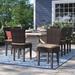 Lark Manor™ Anastase Patio Dining Chair w/ Cushion Plastic/Resin in Brown | 36 H x 19 W x 18 D in | Wayfair 16F87540E9F84255A0AB61F20D2D1A66