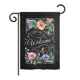 Breeze Decor Welcome Blooming Inspirational Sweet Home Impressions Decorative Vertical 13" x 18.5" Double Sided Garden Flag Set, in Black | Wayfair