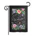 Breeze Decor Welcome Blooming Inspirational Sweet Home Impressions Decorative Vertical 13" x 18.5" Double Sided Garden Flag Set, in Black | Wayfair