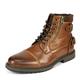 Bruno Marc Men's Philly_10 Camel Dress Combat Motorcycle Oxfords Boots Size 11 UK