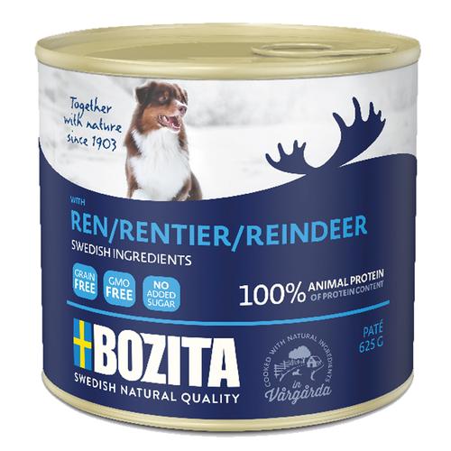 12 x 625g Paté mit Rentier Bozita Hundefutter nass