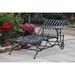 Fleur De Lis Living Nocona Reclining Chaise Lounge Metal in Black | 38 H x 28 W x 73 D in | Outdoor Furniture | Wayfair