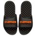 Men's ISlide Black Clemson Tigers Football Stacked Slide Sandals