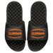 Men's ISlide Black Clemson Tigers Football Logo Slide Sandals