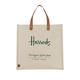 Harrods Embroidered Jute Shopper Bag