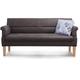 Cavadore 3-Sitzer Sofa Kira mit Federkern / Sitzbank für Küche, Esszimmer / Inkl. Armteilfunktion / 189 x 94 x 81 / Kunstleder grau