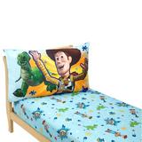 Disney Toy Story Power Up 2 Piece Toddler Bedding Set Cotton Blend in Blue/Brown | Wayfair 8006396