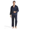 LilySilk 100 Pure Silk Pyjamas for Men Set Long Sleepwear Pyjama Set 19 Momme Mulberry Silk Lightweight Male Pjs-for Gifts Or Treat Yourself (Navy Blue, XL)