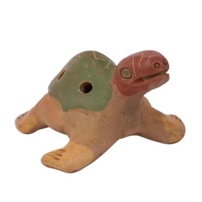 Desiring the Sky,'Artisan Crafted Ceramic Turtle Ocarina from Mexico'