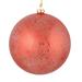 Vickerman 535547 - 8" Red Glitter Clear Ball Christmas Tree Ornament (2 pack) (N184403)