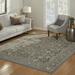 Gray 31 x 0.4 in Area Rug - Gertmenian Beryl Evans Silver/Traditional Oriental Floral Wide Double Border Area Rug | 31 W x 0.4 D in | Wayfair 60187