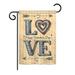 Breeze Decor Classic Love Spring Valentines 2-Sided Polyester 19 x 13 in. Garden Flag in Brown | 18.5 H x 13 W in | Wayfair