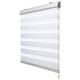 Sol Royal Zebra Blind 90x220cm SolDecor DK9 – Day & Night Blind No Drill Roller Blind + Clamping Carrier & Double Chain – White