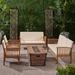 Breakwater Bay Olympia Outdoor 6 Piece Sofa Seating Group w/ Cushions Wood in Brown | 33.25 H x 77.75 W x 27.25 D in | Wayfair