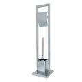 Kingston Brass Edenscape Free Standing Toilet Paper Holder w/ Toilet Brush Holder Metal in Gray | 29.63 H x 7.06 W x 7.06 D in | Wayfair SCC8341