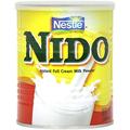 Nestle Nido Full Milk Powder - Instant Cream for Coffee & Tea Beverages with Added Vitamins & Minerals & No Added Preservatives or Colours - 400g Tin - 6 Pack