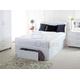 Faux White Leather Divan Bed Including MATTRESSES | HEADBOARD | Storage Drawers by Comfy Deluxe LTD (2FT6 2 Drawers, White Leather)