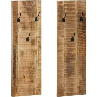 Wandgarderobe 2 Stk. Mangoholz Massiv 36x110x3 cm - Vidaxl Image