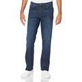 Wrangler Men's Texas Contrast Straight Jeans, Night Break 37w, 46W 30L UK