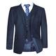 SIRRI Italian Cut Boys Dark Navy Blue Suit, Page Boy Wedding Prom Dinner Boys Suit in Navy Blue