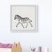 Isabelle & Max™ Charlie 'Walking Zebra' Framed Art Paper, Solid Wood in Brown | 12 H x 12 W x 1.5 D in | Wayfair 601F843E4E294057872467781B3D2AE6