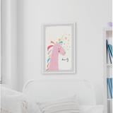 Isabelle & Max™ Myria 'Unicorn's Big Dream' Framed Art Paper, Solid Wood in Pink | 12 H x 8 W x 1.5 D in | Wayfair 7109F833F60F4177BD7A8952075E040A