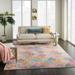 Blue/Pink 45 x 0.5 in Area Rug - Langley Street® Verda Ikat Pink/Yellow/Blue Area Rug, Polypropylene | 45 W x 0.5 D in | Wayfair