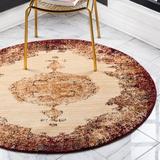 Red 53 x 0.5 in Area Rug - Charlton Home® Cevenola Oriental/Beige Area Rug Polypropylene | 53 W x 0.5 D in | Wayfair