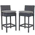 Summon 2 Piece Outdoor Patio Sunbrella® Pub Set - East End Imports EEI-2197-GRY-GRY-SET