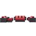 Convene 9 Piece Outdoor Patio Sofa Set - East End Imports EEI-2354-EXP-RED-SET