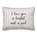 Ebern Designs The Lyell Collection I Love You A Bushel & A Peck Throw Pillow Polyester/Polyfill blend | 14 H x 20 W x 1.5 D in | Wayfair