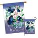 Breeze Decor Butterflies Garden Friends 2-Sided Polyester 40 x 28 in. Garden/House Flag in Blue/Gray | 40 H x 28 W in | Wayfair