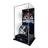 New England Patriots Super Bowl LIII Champions Tall Display Case with Game-Used Confetti