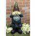 Winston Porter Antionette Resin See No Evil Gnome Statue Resin/Plastic in Black/Blue/Red | 18.3 H x 7 W x 6 D in | Wayfair