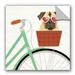 Trinx Beach Bums Pug Bicycle I Removable Wall Decal Vinyl in Brown/White | 18 H x 18 W in | Wayfair 29FC8576607C49DFB6C99CF9F1053DCD