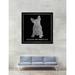 Art Remedy Dogs & Puppies 'Frenchie Noir Silver' Graphic Art Print on Wrapped Canvas Canvas, Wood in Black/Gray | 30 H x 30 W x 1.5 D in | Wayfair