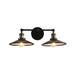 Longshore Tides Averi 2 - Light Armed Sconce Metal in Black | 6 H x 15.75 W x 8.75 D in | Wayfair LNTS4866 44993168