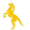 Indigos 4051095054825 Wandtattoo w614 Einhorn Pferd Tier fabelwesen Wandaufkleber in 3 Größen, 120 x 66 cm, gold