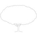 INDIGOS 4051095045564 Wandtattoo w370 Baum Bäume Wandauskleber in 3 Größen, 96 x 70 cm, weiß