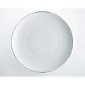 Alessi Mami Platinum“ Bratenplatte in Rund aus weißem Porzellan mit Dekor 31,5cm, 7 x 32.5 x 10.5 cm