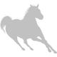 Indigos 4051095056218 Wandtattoo w617 Pferd 96 x 53 cm Wandaufkleber in 3 Größen, silber