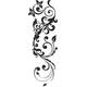 Indigos WG30439-gold Wandtattoo w439 Pflanze Blume Gewirr filigran Wandaufkleber 120 x 41 cm, gold