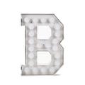 Seletti 01408_B_R99998 Vegaz Buchstabe"B" mit LED-Leuchtmittel, Metall, Weiß, E27, 60 cm