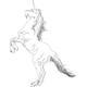 Indigos 4051095054535 Wandtattoo w614 Einhorn Pferd Tier fabelwesen 96 x 53 cm Wandaufkleber in 3 Größen, weiß