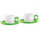 Guzzini 27740044 2 Cappuccinotassen mit Untertassen Gocce