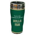 Tree-Free Greetings Baumfreie Grüße sg24557 Bulls College Football Fan SIP 'n Go-Becher, Edelstahl, 473 ml