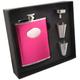 Visol "Lydia Hot Kunstleder Edelstahl Flachmann Geschenk Set, 6-Ounce, Pink