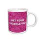 3dRose Tasse 112890 _ 2 Get Your Sparkle On Fun Girly Hot Pink Faux Glitzer Textur Graphic Glam Girls Humor Bling Keramik Tasse, 15 Oz, weiß