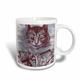 3dRose Vintage Alice im Wunderland Katze, 10,16 x 7,62 x 9,52 cm, Keramik-Tasse, Keramik, Weiß